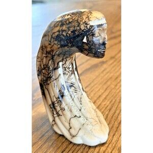 Navajo Horse Hair Pottery Native American Woman of the Water Signed T. Vail